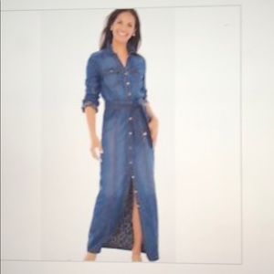 Chico’s denim midi length dress.  New with tags!